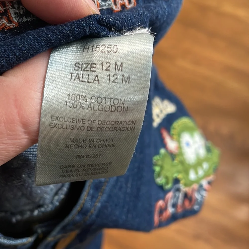 Blue Jean overalls (12m)‎